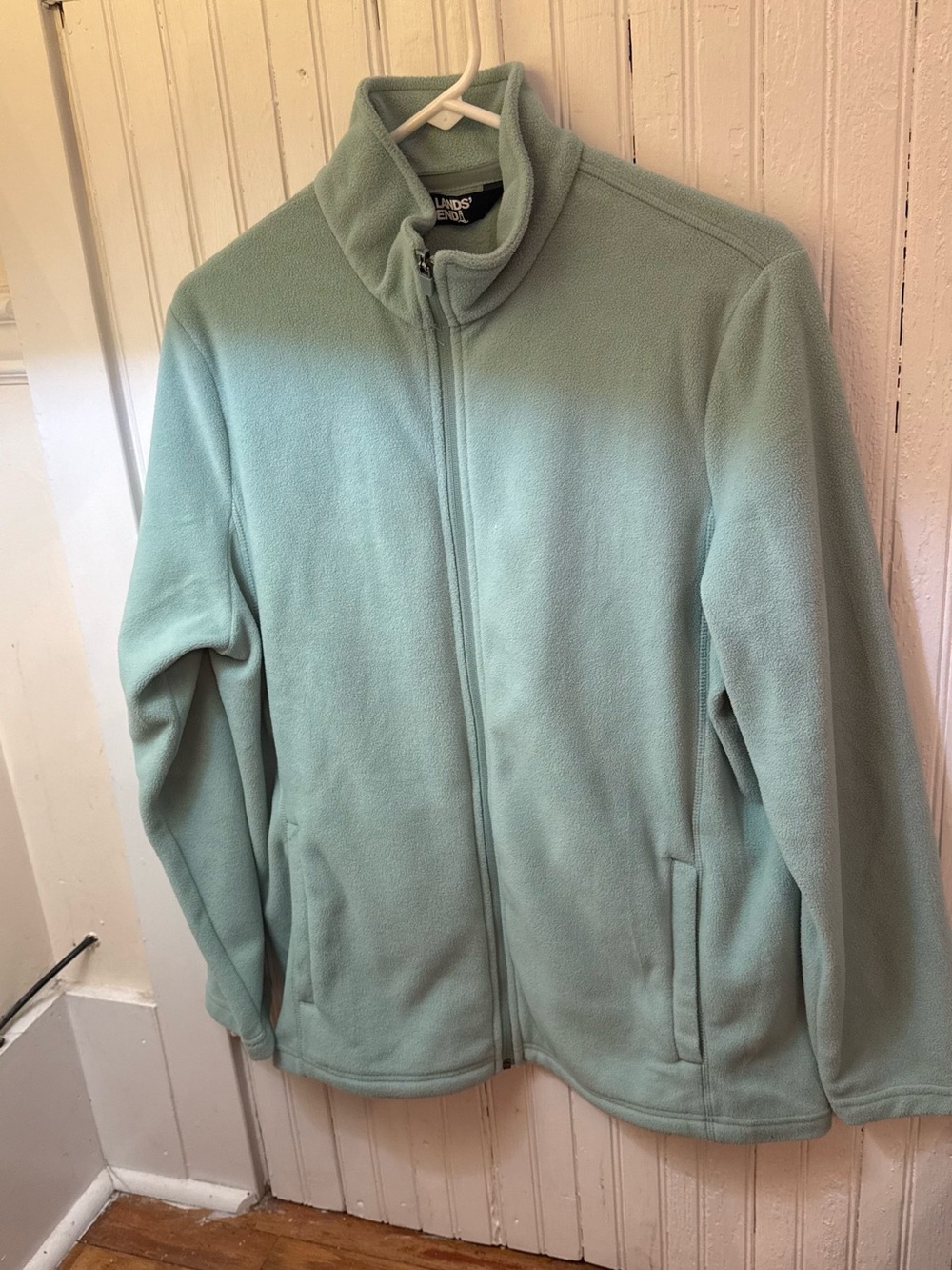 Lands' End Men's Lightweight Fleece Jacket - Mint Green